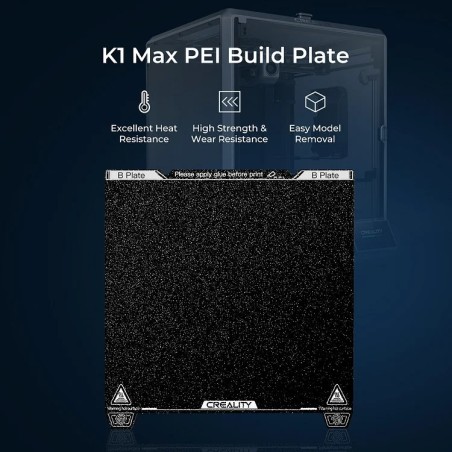 Creality K1 Max Textured PEI Build Plate Kit 315*310mm with soft magnetic sticker (B plate)
