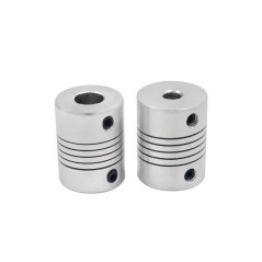 FLEXIBLE ALUMINUM SHAFT COUPLING 8MM TO 8MM