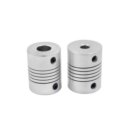FLEXIBLE ALUMINUM SHAFT COUPLING 8MM TO 8MM