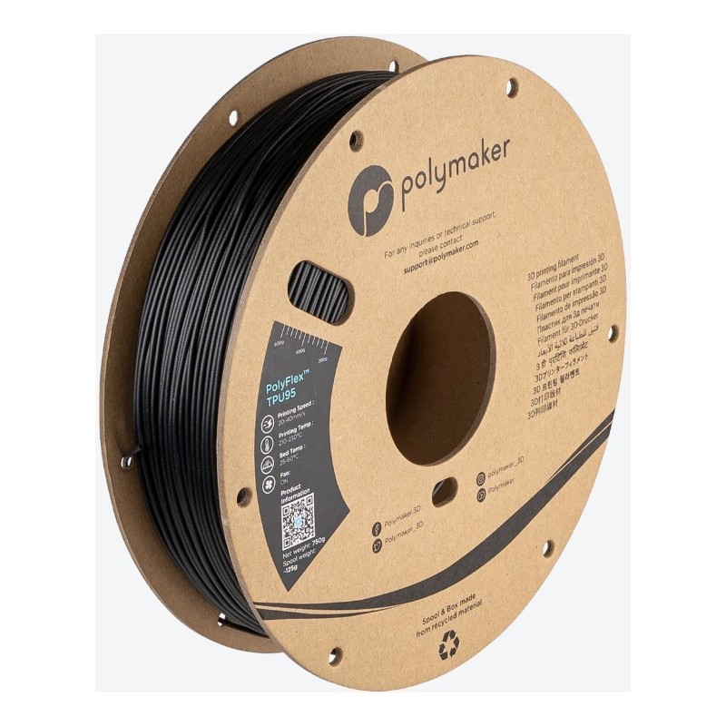 Polymaker PolyFlex™ TPU95 1.75mm 750G/ROLL (4 Colours available)