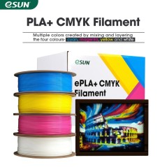 eSUN PLA+ 1.75mm Filament CMYK Bundle (Cyan + Magenta + Yellow + White