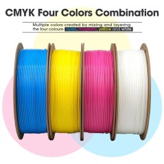 eSUN PLA+ 1.75mm Filament CMYK Bundle (Cyan + Magenta + Yellow + White