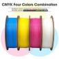 eSUN PLA+ 1.75mm Filament CMYK Bundle (Cyan + Magenta + Yellow + White colors)