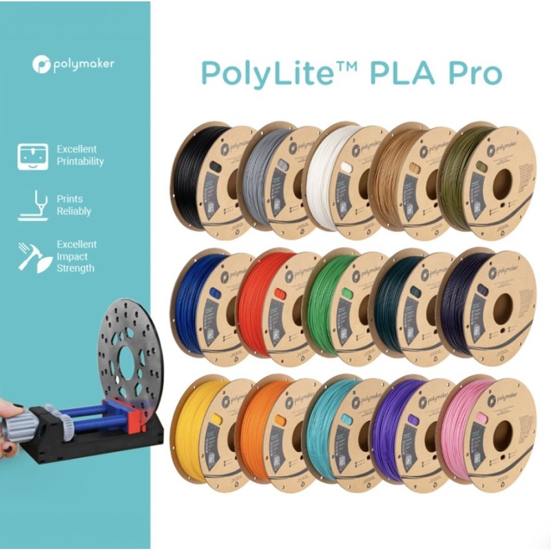Polymaker PolyLite™ PLA Pro 1.75mm 1KG/ROLL (24 Colours available)