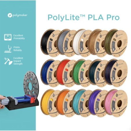 Polymaker PolyLite™ PLA Pro 1.75mm 1KG/ROLL (24 Colours available)