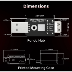 BIQU BIGTREETECH Panda Hub Dual USB Adapter (For Bambu Lab P1S/P1P Printers)