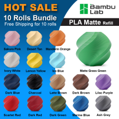 Bambu Lab PLA Matte Filament – Smooth Finish, Fast & Sustainable 3D Printing