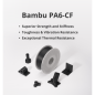 Bambu Lab Filament PA6-CF - 1.75mm, 500g - Black - (with Reusable Spool)