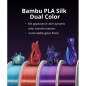 Bambu Lab Filament PLA Silk Dual Color - 1.75mm, 1kg - 5 Colors - (with Reusable Spool)