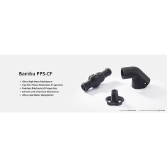 Bambu Lab Filament PPS-CF - 1.75mm, 750g - Black - (with Reusable Spool)