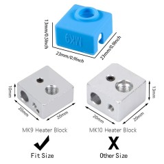 Marvle3D SILICONE SOCKS USED FOR Mk7/8/9AND CLONED HOTENDS