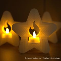 Bambu Lab D37.2x36.6mm LED Flame Tea Light Candle Set Set Warm Yellow (12pcs) B-KC008