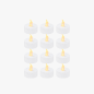 Bambu Lab D37.2x36.6mm LED Flame Tea Light Candle Set Set Warm Yellow (12pcs) B-KC008