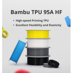 Bambu Lab Filament TPU 95A HF - 1.75mm - 1kg - 6 Colors - with Reusable Spool