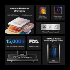 xTool Laser Cutter - F2 Ultra 60W MOPA & 40W Diode Dual Laser Engraver