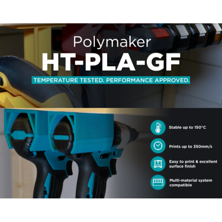 Polymaker™ HT-PLA-GF  High-Temperature Glass Fiber Reinforced PLA Filament 1kg/roll - 1.75mm