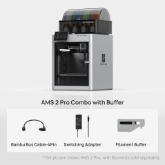 Bambu Lab X1-Carbon 3D Printer Combo With AMS 2 Pro Included - 256 x 256 x 256 MM