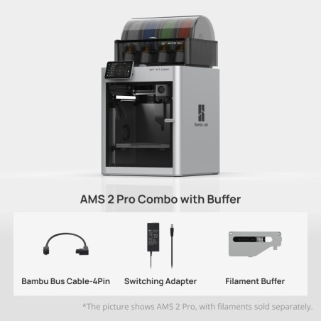 Bambu Lab X1-Carbon 3D Printer Combo With AMS 2 Pro Included - 256 x 256 x 256 MM