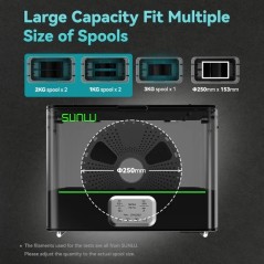 SUNLU FilaDryer E2 – Professional Filament Drying & Annealing up to 110℃, Designed for Engineering-Grade 3D Printing Filaments