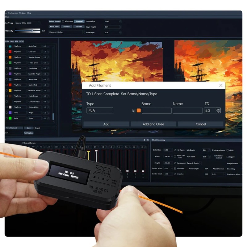 BIQU TD1S V1.0 – Filament Transmission & Color Capture Tool
