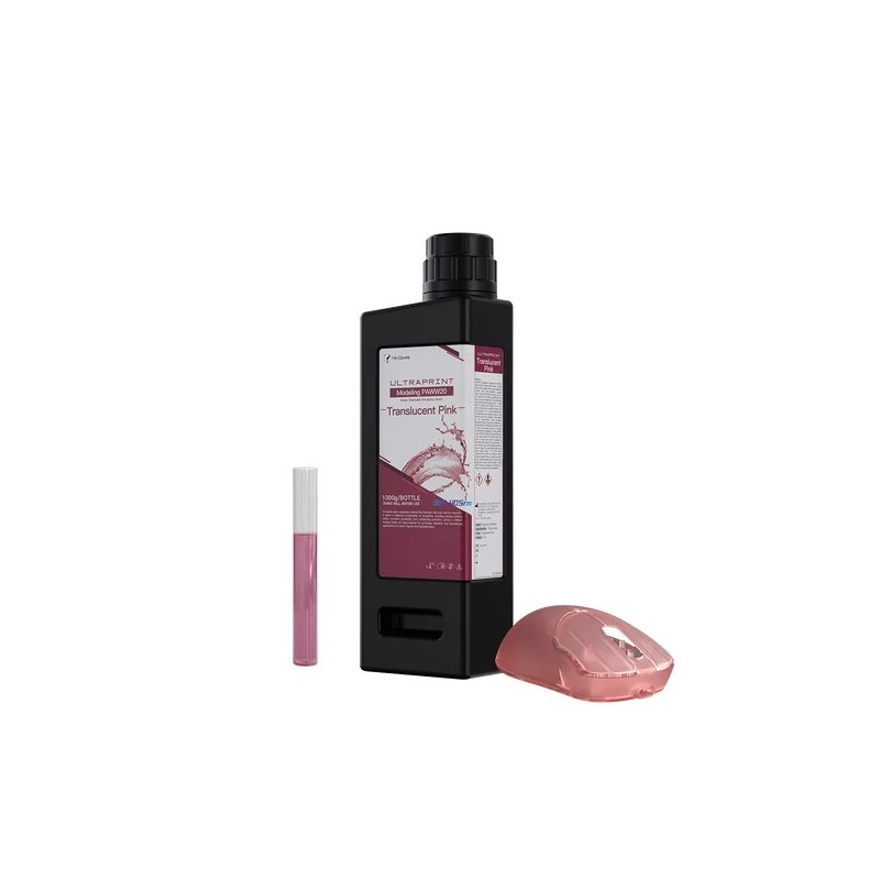 HeyGears UltraPrint-Modeling PAWW20-  (Translucent Pink) - Water Washable Modeling Resin (1kg/bottle)