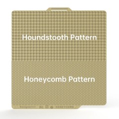 BIQU Panda Build Plate – Designer Series Dual-Textured (Honeycomb × Houndstooth) – 257×257mm