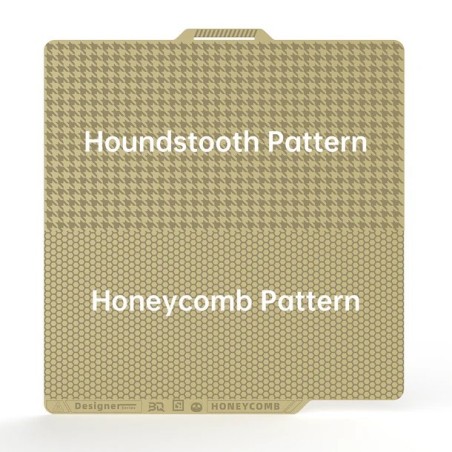 BIQU Panda Build Plate – Designer Series Dual-Textured (Honeycomb × Houndstooth) – 257×257mm