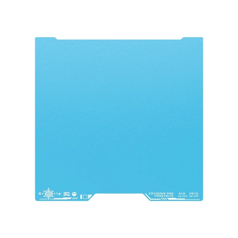 BIQU Panda Build Plate CryoGrip Pro – Double-Sided 7-Layer Composite (Frostbite Coarse Texture) – 350×325mm