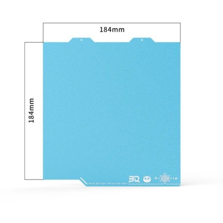 BIQU Panda Build Plate CryoGrip Pro – Double-Sided 7-Layer Composite (Frostbite Coarse Texture) – 184×184mm