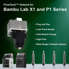 Micro Swiss FlowTech™ Hotend for Bambu Lab P1P/P1S Printers (with CM2™ CHT Hardened Tip - High Flow)