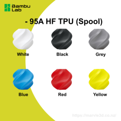 Bambu Lab Filament TPU 95A HF - 1.75mm - 1kg - 6 Colors - with Reusable Spool