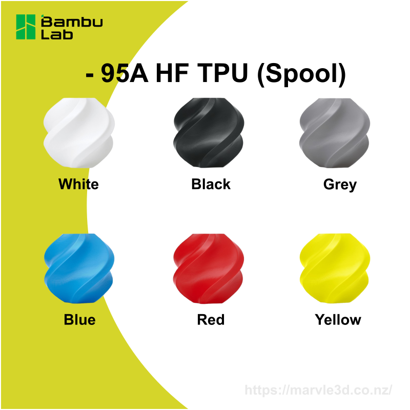 Bambu Lab Filament TPU 95A HF - 1.75mm - 1kg - 6 Colors - with Reusable Spool