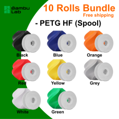 Bambu Lab PETG HF Filament – High-Speed, Durable, Matte Finish 3D Printing (10 Rolls)