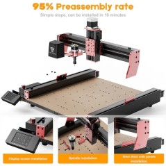 Twotrees TTC450 PRO High-Precision CNC Router for Wood, Acrylic, and Metal Engraving 460x460x80mm
