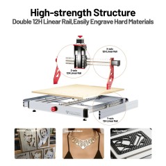 Twotrees TTC450 Ultra High-Precision CNC Router - 460 x 460 x 100mm