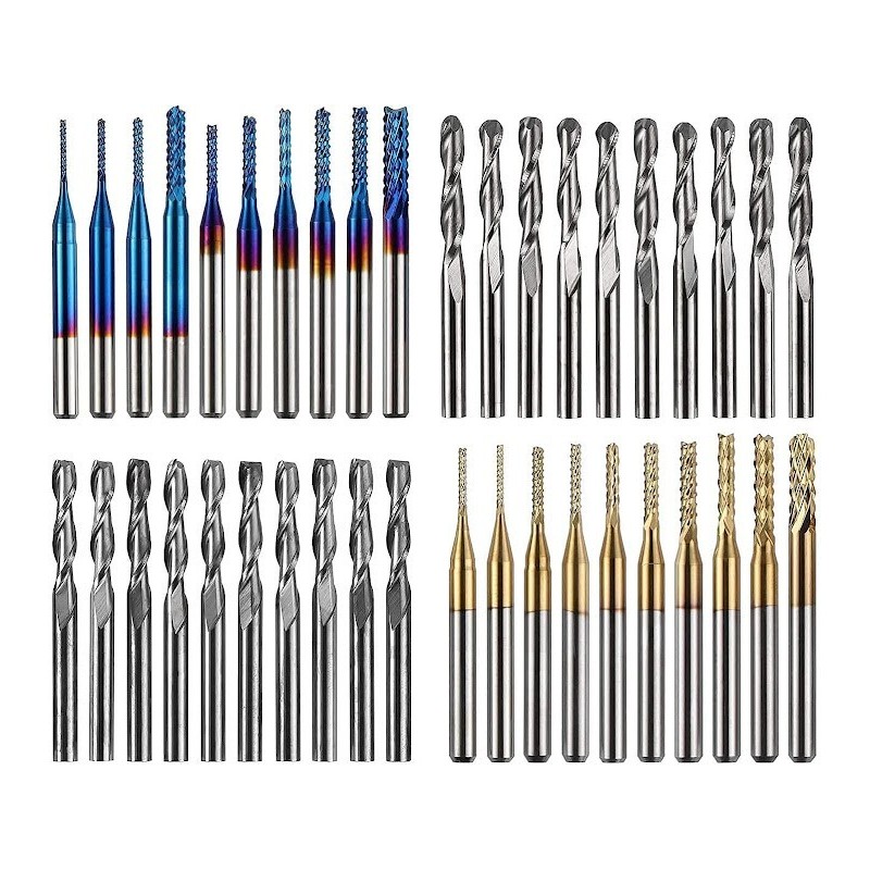 Twotrees 40 PCS End Mills CNC Router Bits