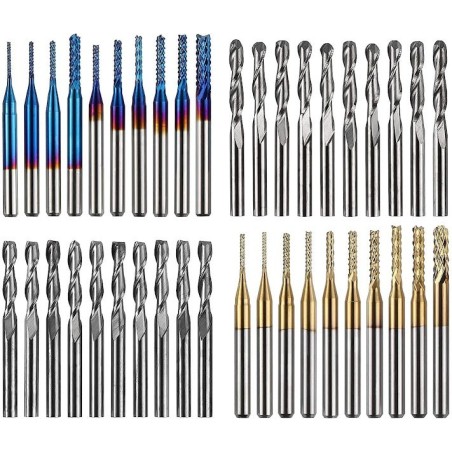 Twotrees 40 PCS End Mills CNC Router Bits