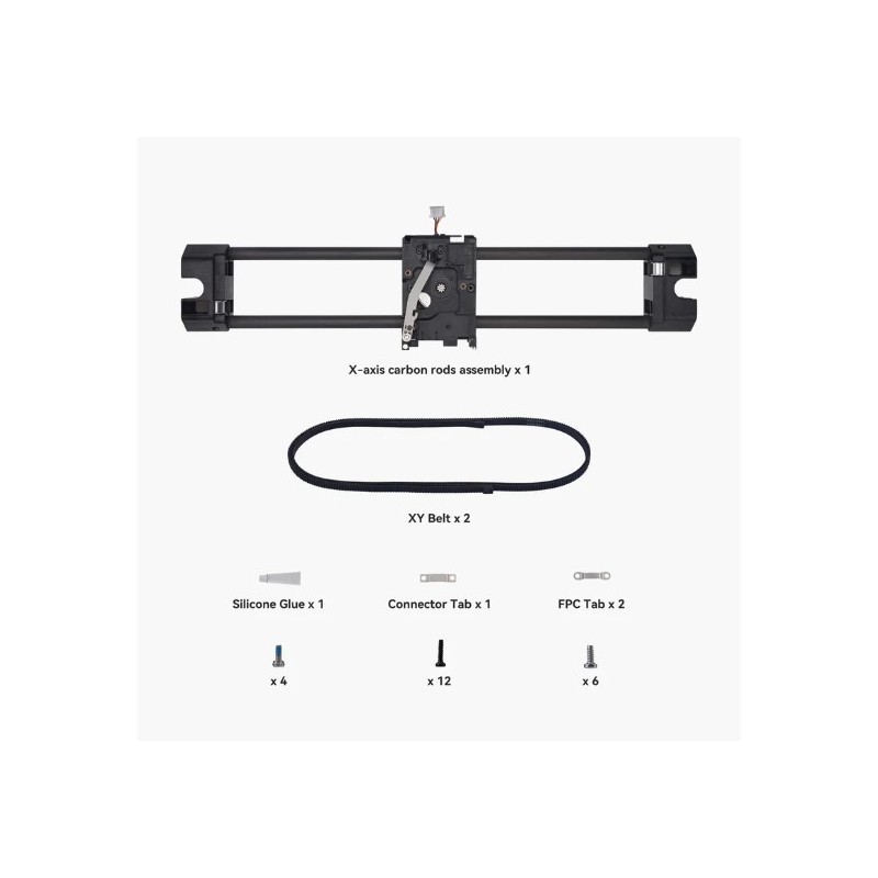 X-Axis Carbon Rods Assembly for X1/ P1 [FAC003]