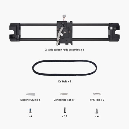 X-Axis Carbon Rods Assembly for X1/ P1 [FAC003]