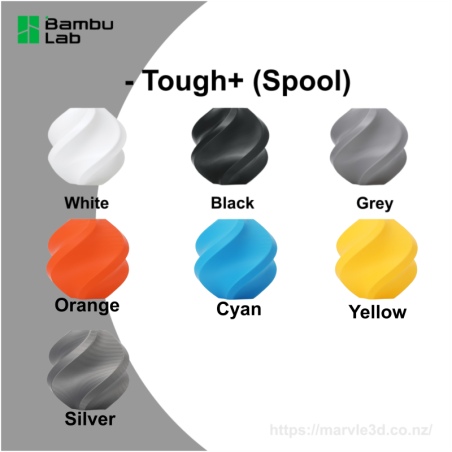 Bambu PLA Tough+ 1KG –1.75mm– (7 colors) With Spool