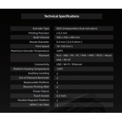 Display machine for sell- Flashforge Creator 3 Pro IDEX 3D Printer (Clearance)- Pick up Only