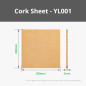 2mm Cork Sheet (4pcs) for Laser Cutting & Engraving [B-YL001]