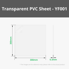 0.3mm Transparent PVC Sheet (5pcs) for Laser Cutting & Engraving [B-YF001]