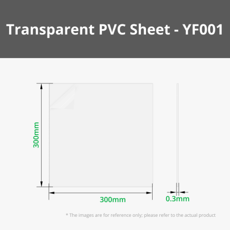 0.3mm Transparent PVC Sheet (5pcs) for Laser Cutting & Engraving [B-YF001]