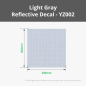 Light Gray Reflective Decal Sheet (5pcs) for Blade Cutting [B-YZ002]