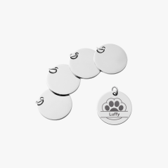 Round Stainless Steel Tag  20MM (5pcs) for Laser Engraving [B-YC002]