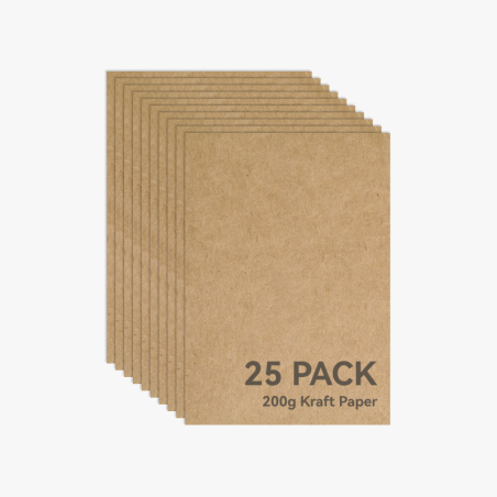 A4 200g Kraft Paper (25pcs) for Laser Cutting & Engraving, Blade Cutting [B-YE003]