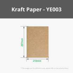 A4 200g Kraft Paper (25pcs) for Laser Cutting & Engraving, Blade Cutting [B-YE003]