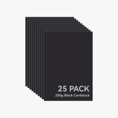 A4 250g Black Cardstock (25pcs) for Laser Cutting & Engraving, Blade Cutting [B-YE001]