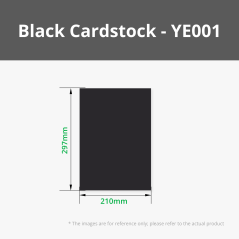A4 250g Black Cardstock (25pcs) for Laser Cutting & Engraving, Blade Cutting [B-YE001]